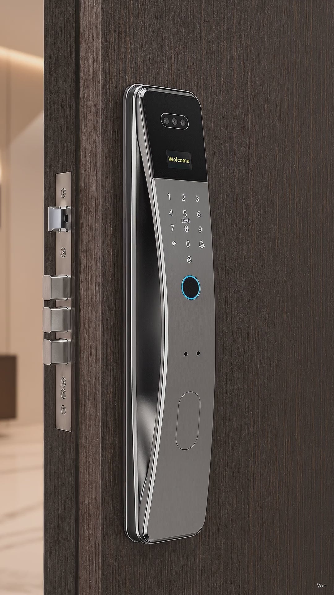 Cerradura Inteligente F012S – Reconocimiento Facial y Cámara Integrada Diseño Curvo