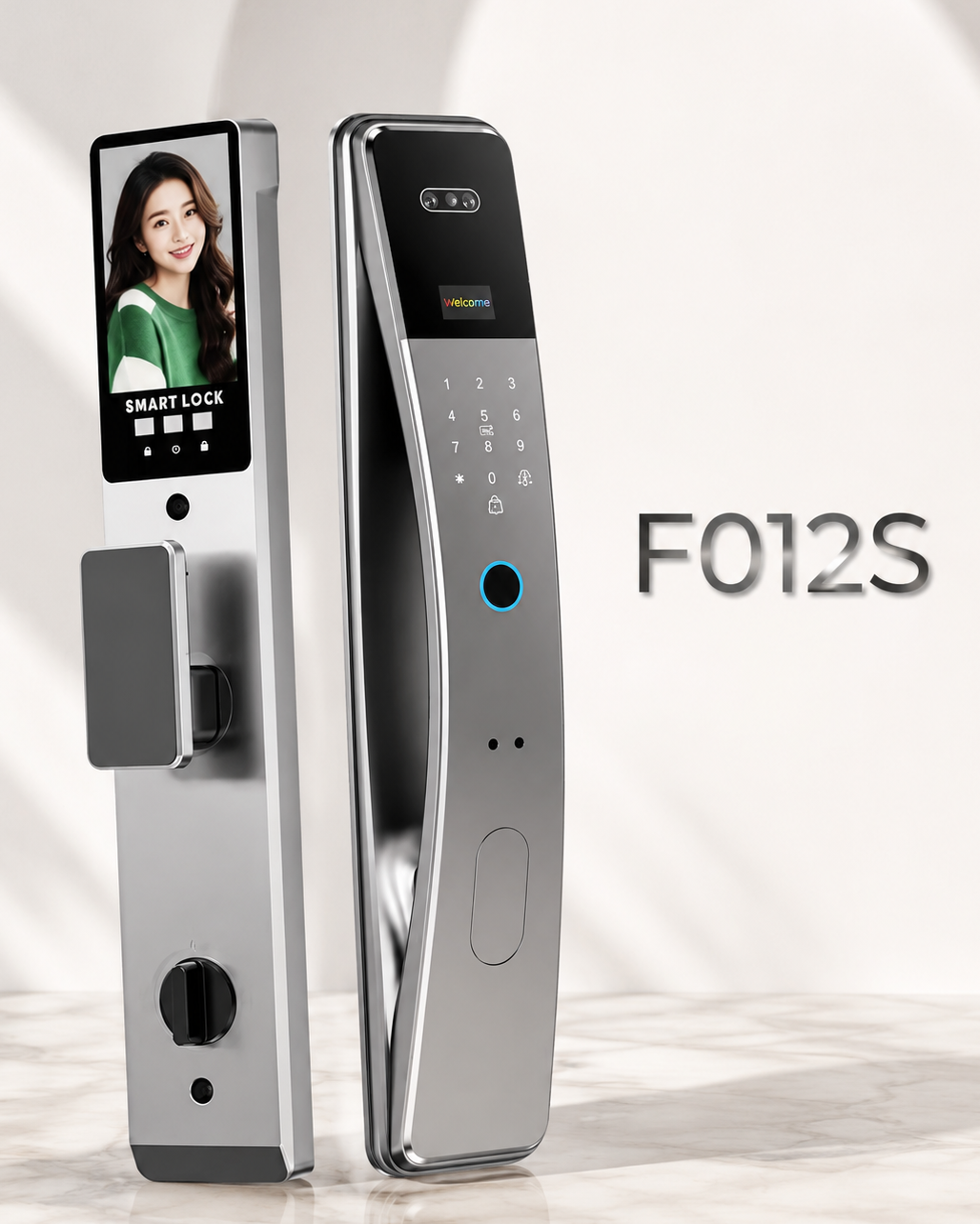 Cerradura Inteligente F012S – Reconocimiento Facial y Cámara Integrada Diseño Curvo