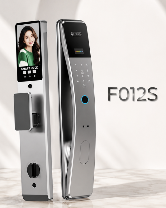 Cerradura Inteligente F012S – Reconocimiento Facial y Cámara Integrada Diseño Curvo